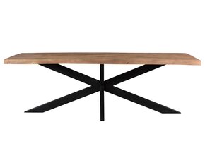 Livingfurn - Eetkamertafel Nairobi Tree Top  180cm - Mangohout - Bruin