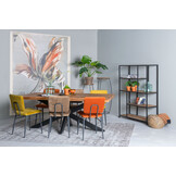 Livingfurn - Eetkamertafel Nairobi Tree Top  180cm - Mangohout - Bruin