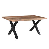 Livingfurn - Eetkamertafel Tree - X-Poten - Mango Hout - 220 - Bruin