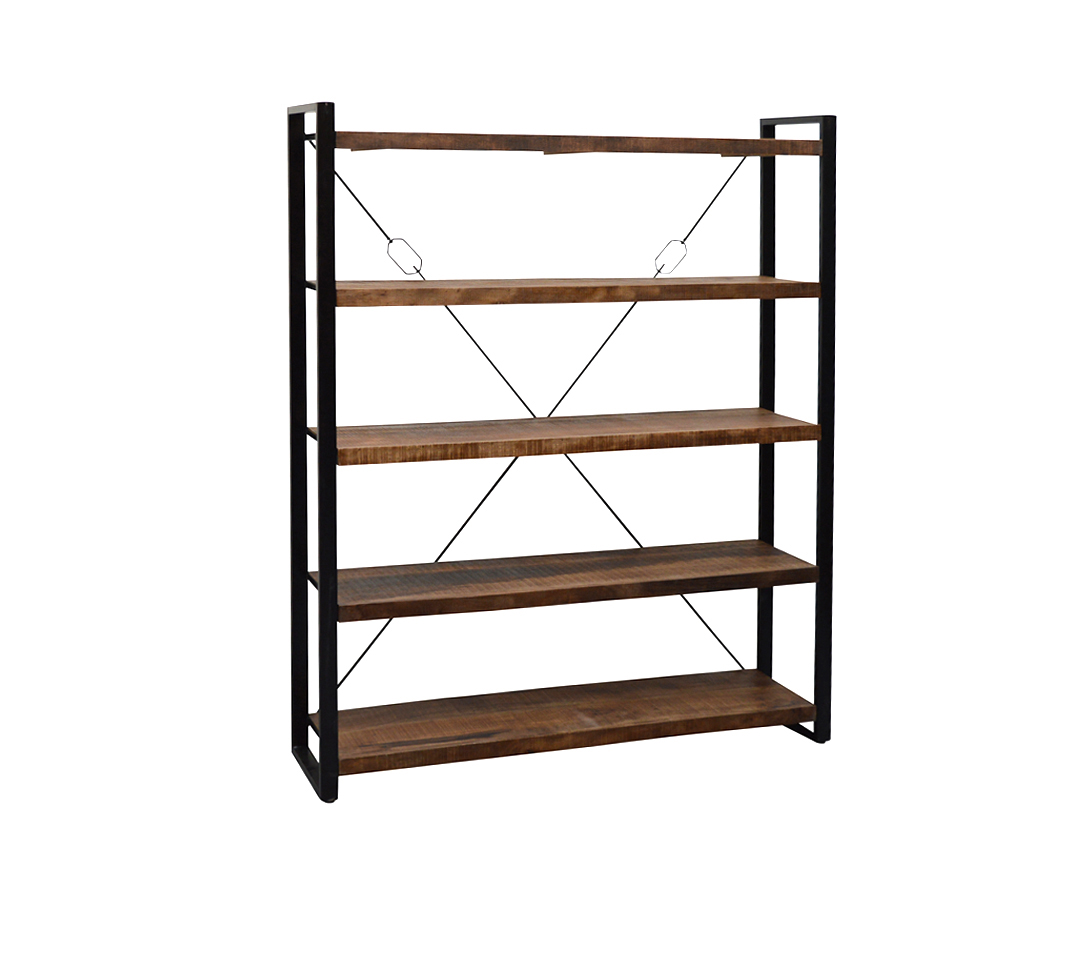 D - Livingfurn - Boekenkast Strong - 200cm - Mangohout - Bruin