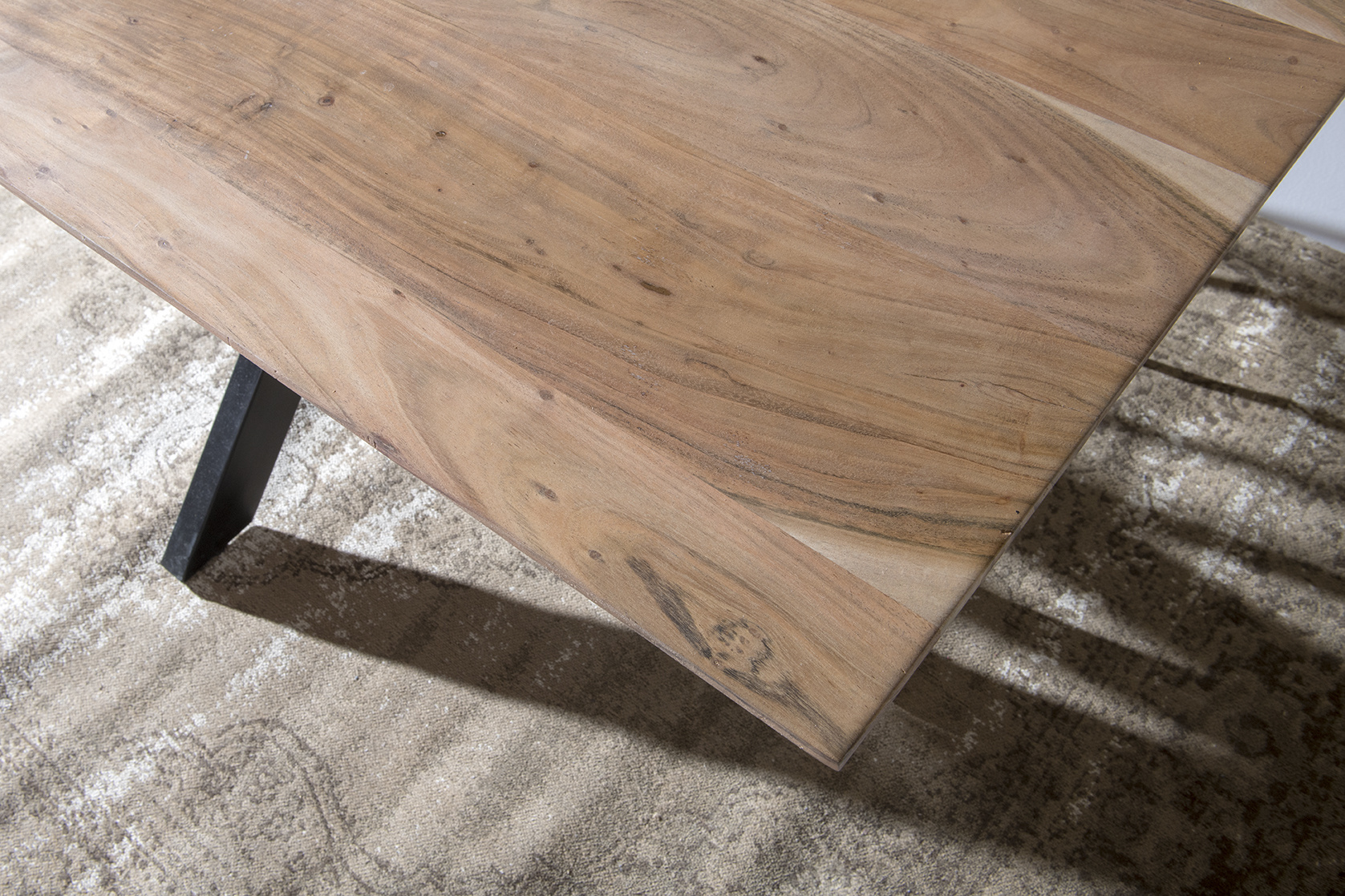 Livingfurn - Eetkamertafel Oslo - Acasia Hout  - Bruine   - 200 cm