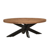 Livingfurn - Salontafel Sturdy Ovaal - 70x130x45cm - Mangohout