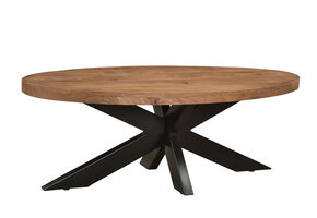 Livingfurn - Salontafel Sturdy Ovaal - 70x130x45cm - Mangohout