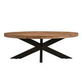 Livingfurn - Salontafel Sturdy Ovaal - 70x130x45cm - Mangohout