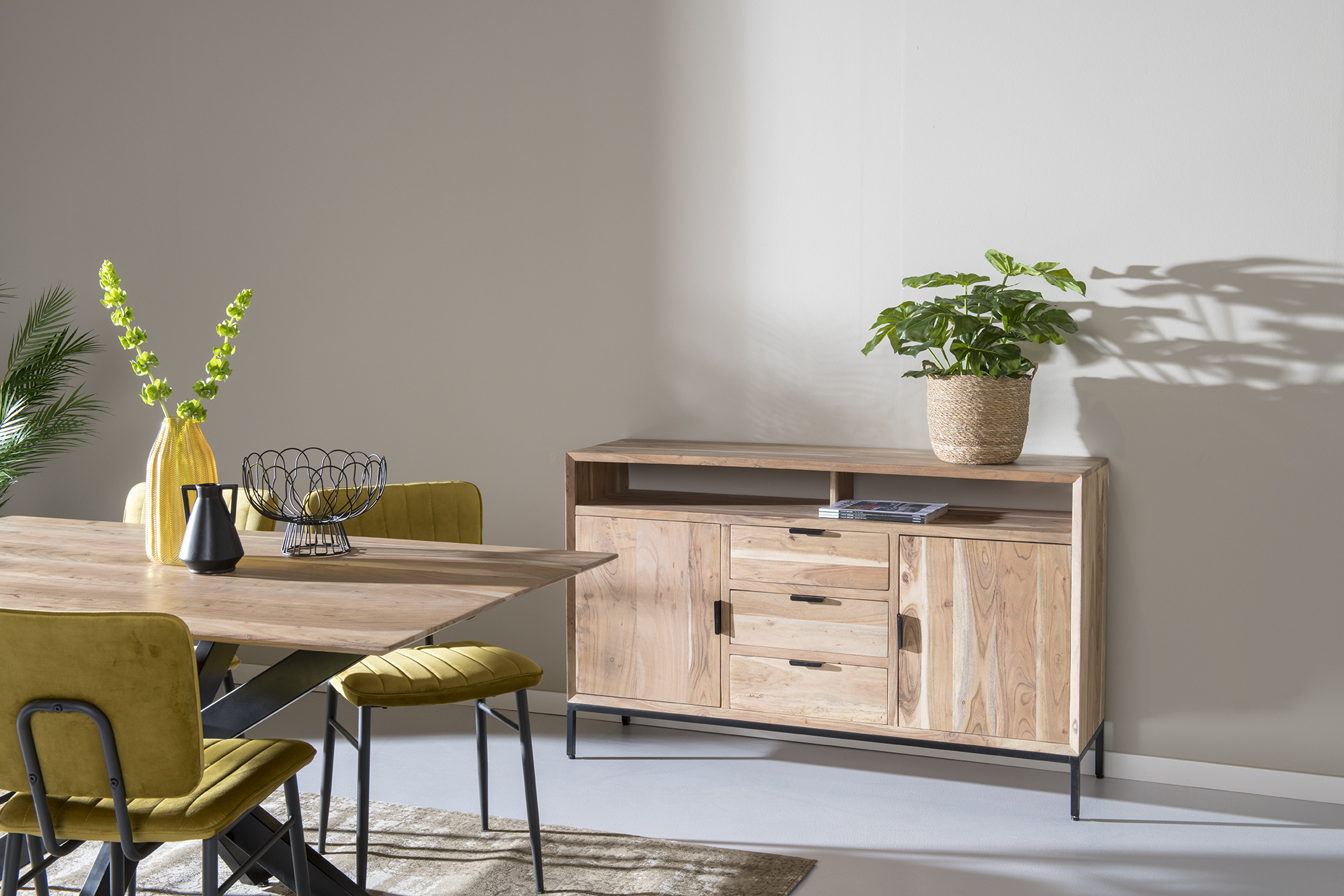 Livingfurn - Dressoir Oslo Acasia 140 cm - Acasiahout