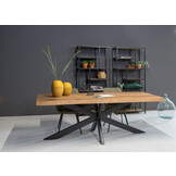 Livingfurn - Eetkamertafel Nairobi Tree Top  240 cm - Mangohout - Bruin