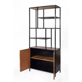 Livingfurn - Kabinetkast Brooklyn 90cm - Mangohout / Gecoat Staal