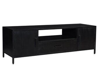 Livingfurn - TV Meubel Kala 160cm - Mangohout / Gecoat Staal