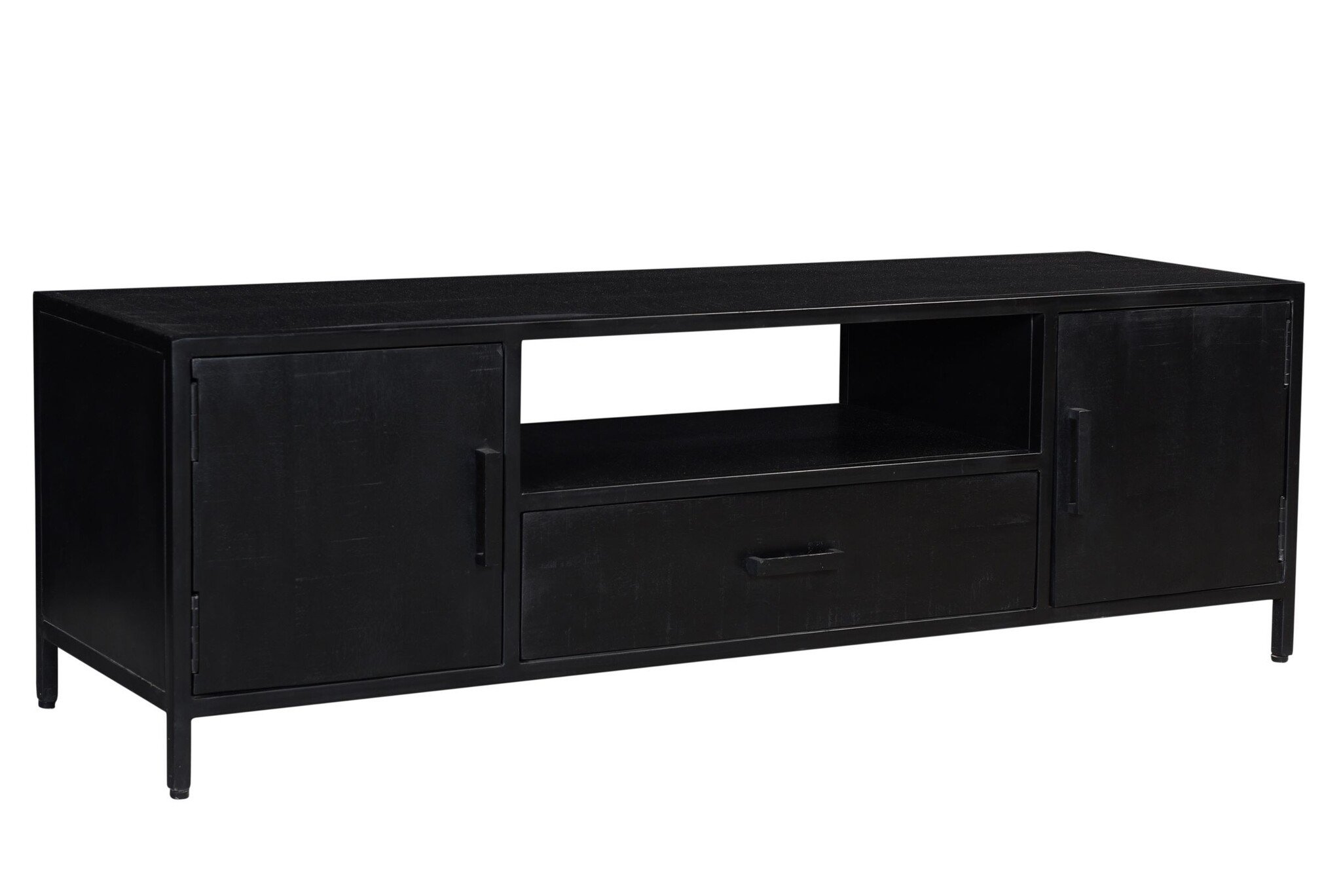 Livingfurn - TV Meubel Kala 160cm - Mangohout / Gecoat Staal