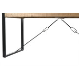 Livingfurn - Eetkamertafel Nairobi - U-Pot - Mango Hout - 200x100 cm - Bruin