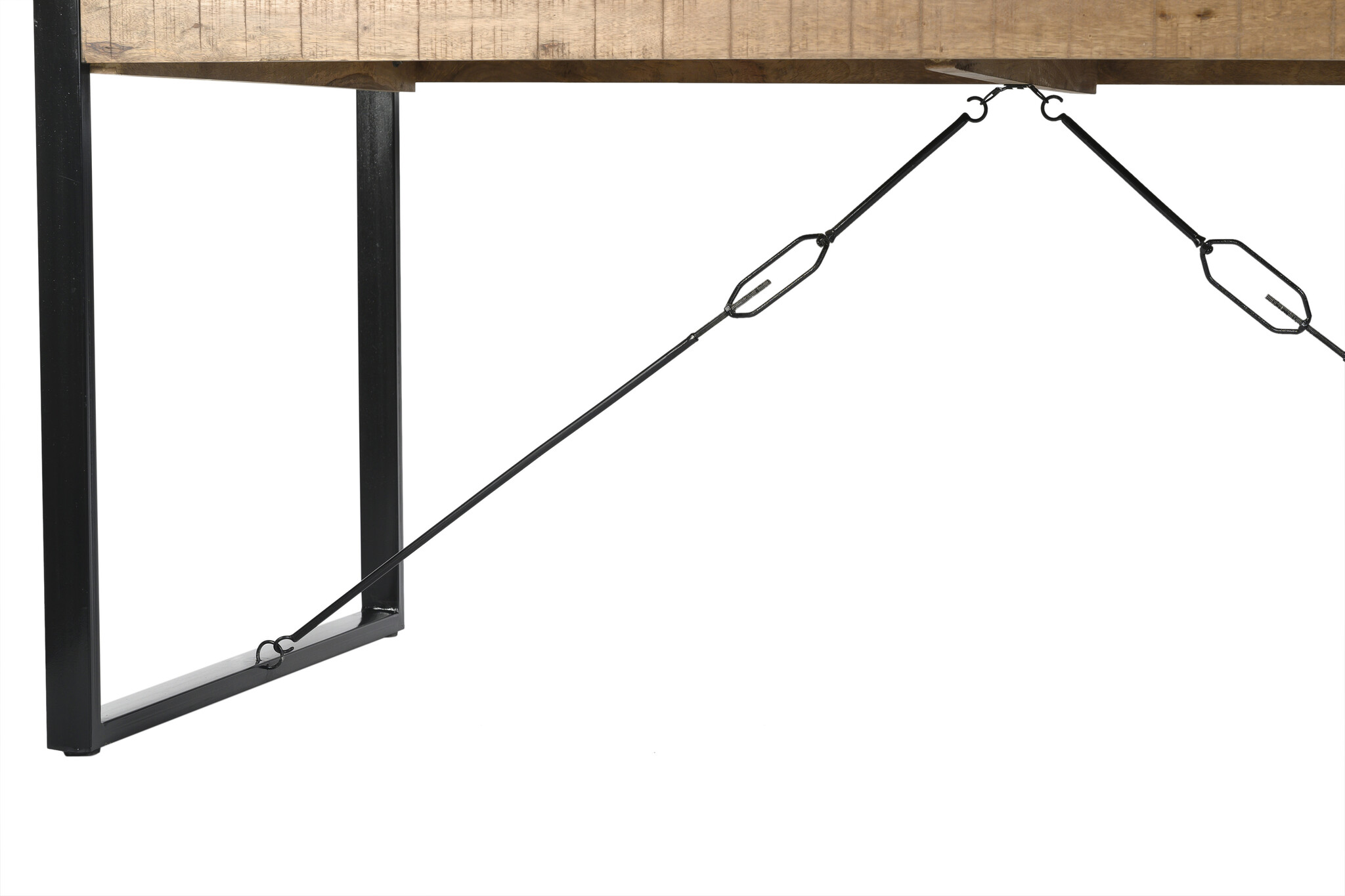 Livingfurn - Eetkamertafel Nairobi - U-Pot - Mango Hout - 200x100 cm - Bruin