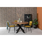 Brix - Eetkamertafel Brix Rond - 150 cm - Mangohout - Bruin