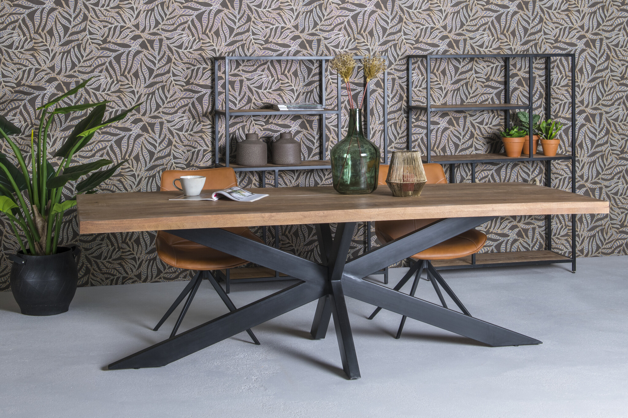 Brix - Eetkamertafel Brix Sturdy - Spider - 240 cm - Mangohout - Bruin