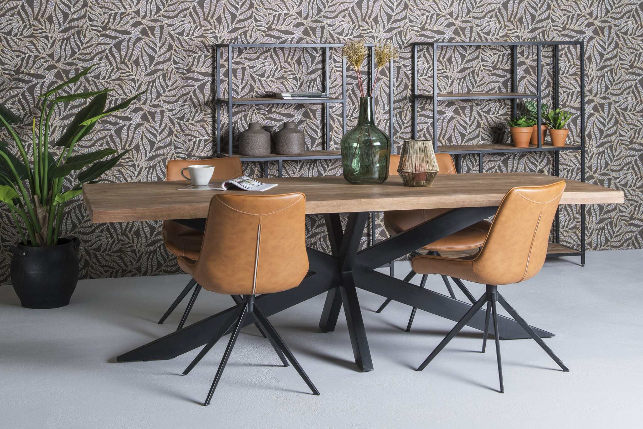 Brix - Eetkamertafel Brix Sturdy - Spider - 240 cm - Mangohout - Bruin