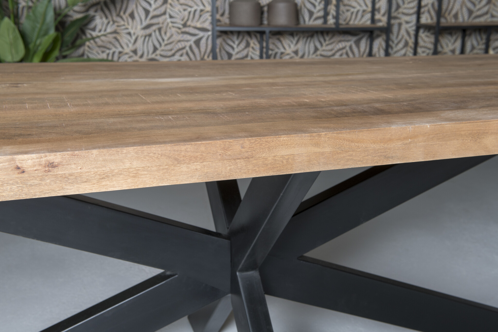 Brix - Eetkamertafel Brix Sturdy - Spider - 240 cm - Mangohout - Bruin
