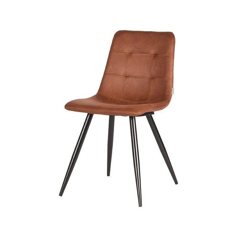 LABEL51 Eetkamerstoel Jay - Cognac - Microfiber