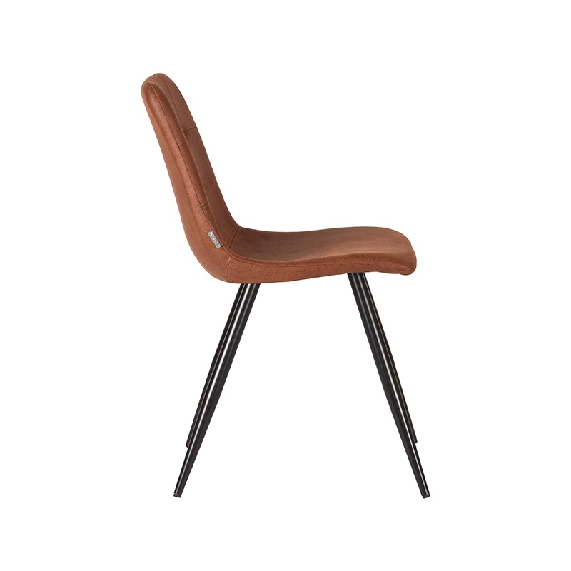 LABEL51 Eetkamerstoel Jay - Cognac - Microfiber