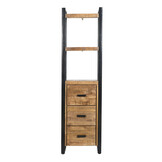 Livingfurn - Boekenkasten Nairobi - 3 laden - 200cm - Mangohout