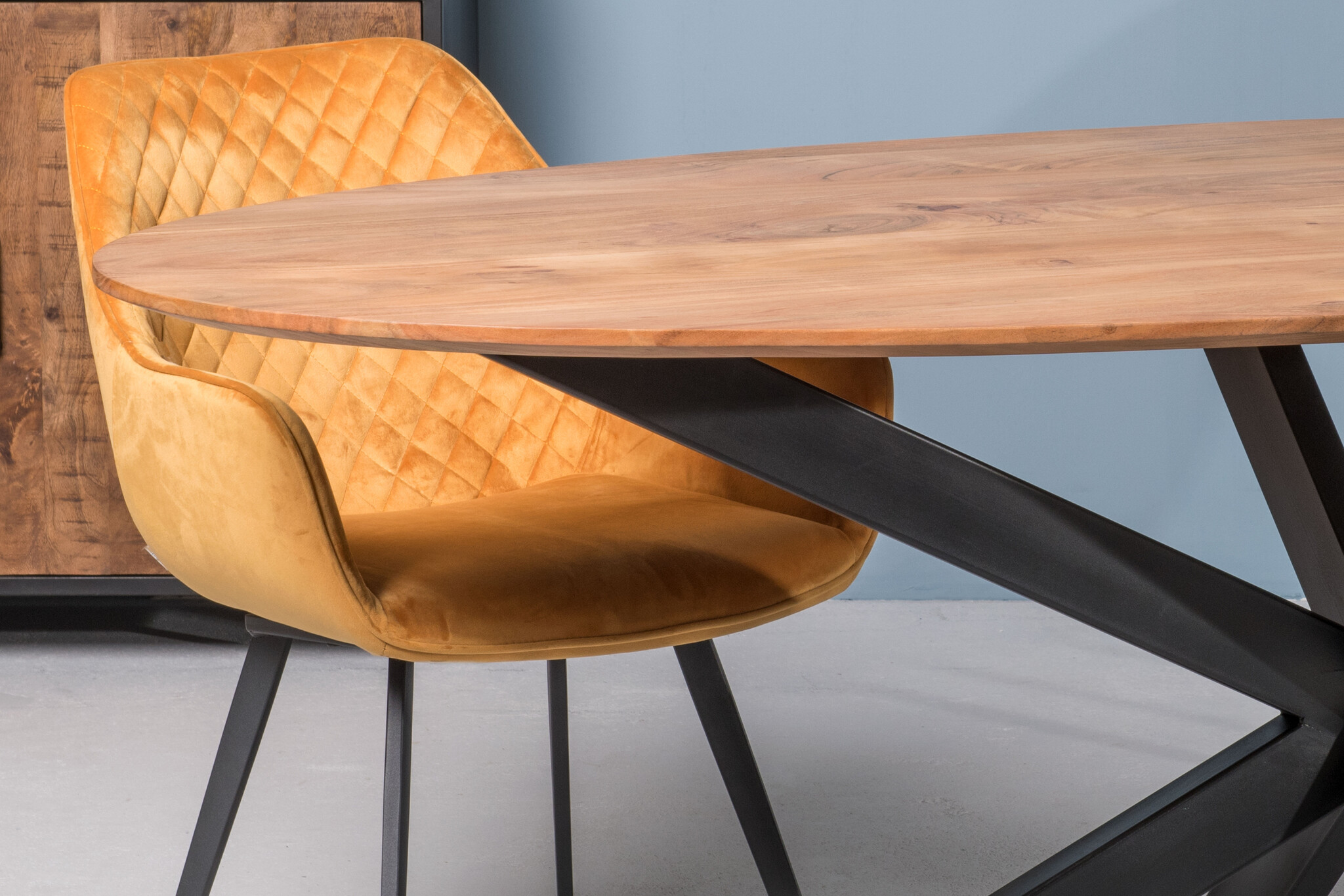 Livingfurn -  Eetkamertafel Oslo - Acasia Hout  - 180cm - Bruin