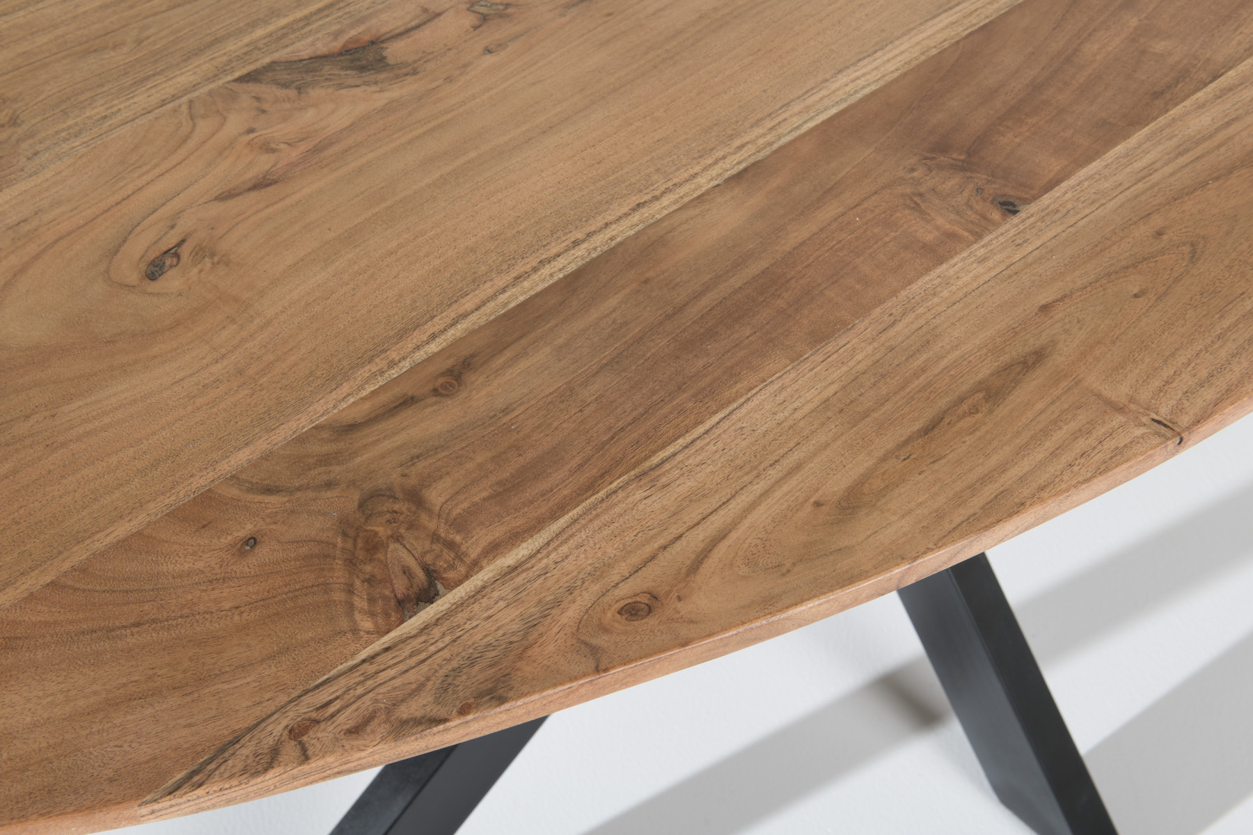 Livingfurn -  Eetkamertafel Oslo - Acasia Hout  - 180cm - Bruin