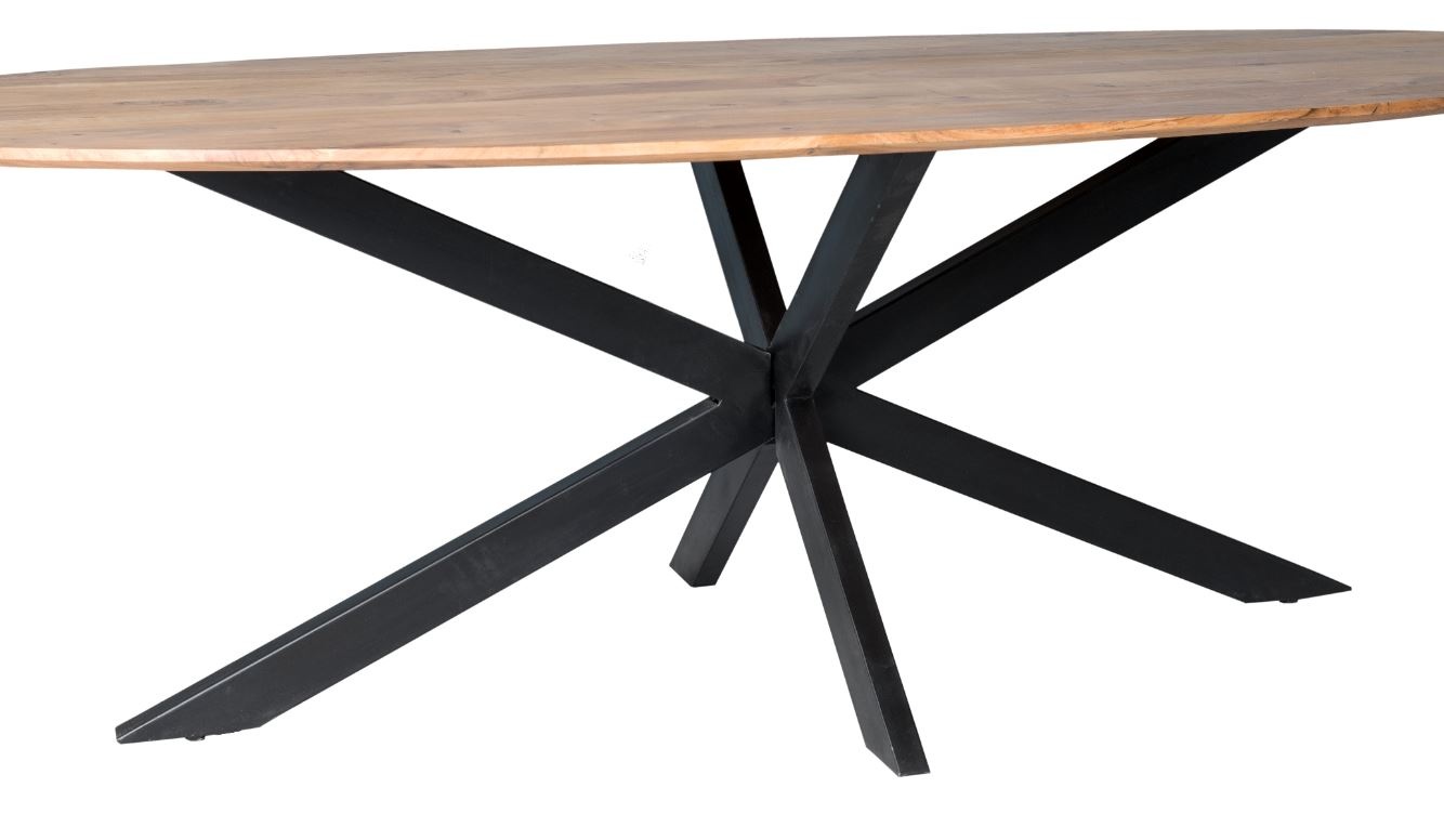 Livingfurn -  Eetkamertafel Oslo - Acasia Hout  - 180cm - Bruin