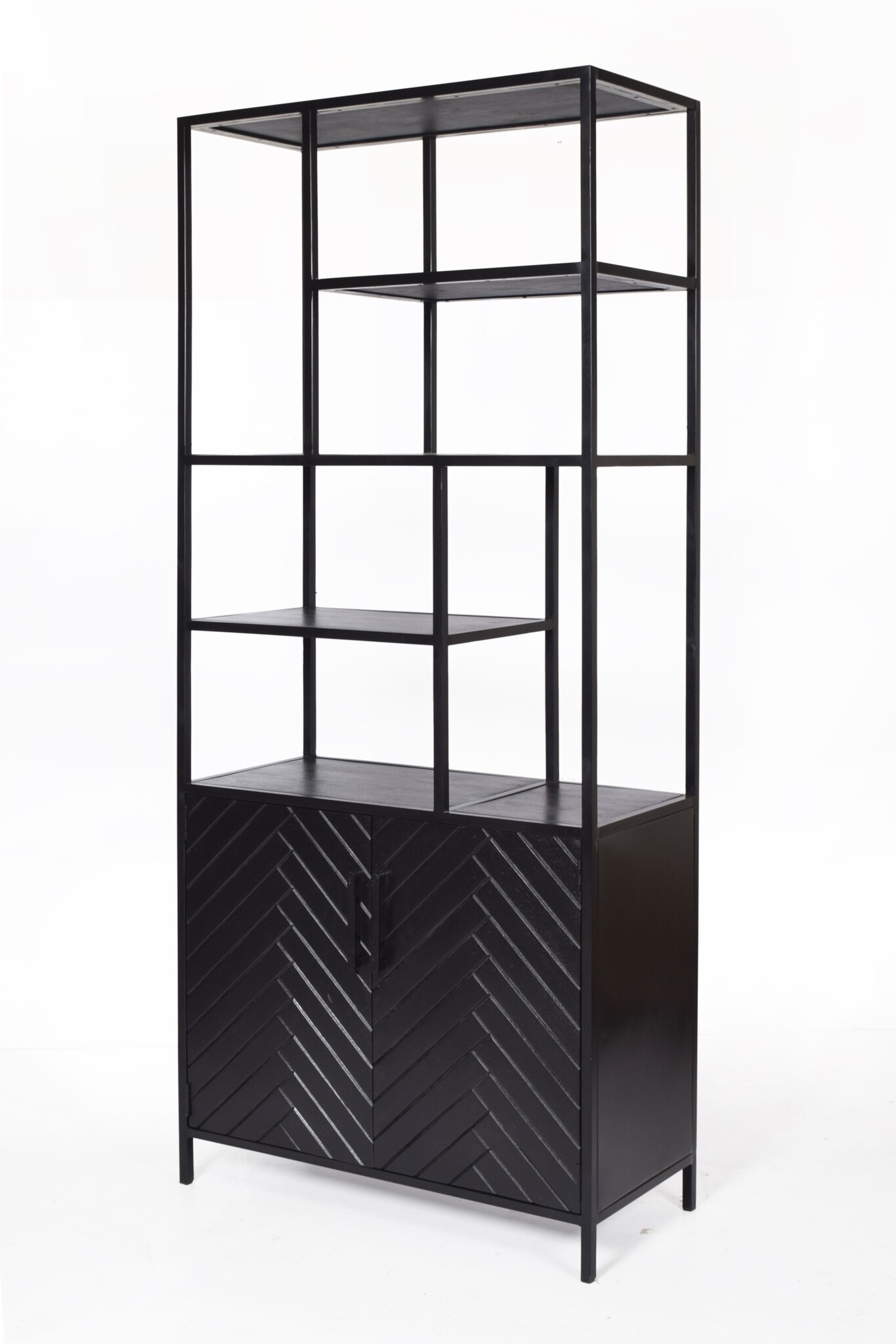 Livingfurn - Kabinetkast York 90cm - Mangohout / Gecoat Staal