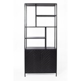 Livingfurn - Kabinetkast York 90cm - Mangohout / Gecoat Staal