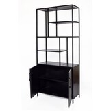 Livingfurn - Kabinetkast York 90cm - Mangohout / Gecoat Staal