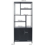 Livingfurn - Kabinetkast York 90cm - Mangohout / Gecoat Staal