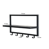 Brix - Kapstok Brix Bono Black - Mangohout / Gecoat Staal