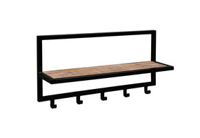 Brix - Kapstok Brix Bono - Mangohout en Gecoat Staal - 15x70x30