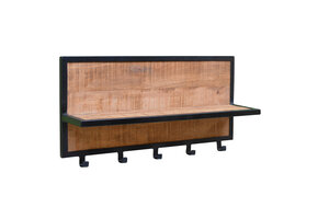 Brix - Kapstok Brix Caro - Mangohout en Gecoat Staal - 15x70x30