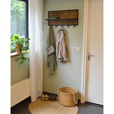 Brix - Kapstok Brix Caro - Mangohout en Gecoat Staal - 15x70x30