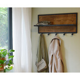 Brix - Kapstok Brix Caro - Mangohout en Gecoat Staal - 15x70x30