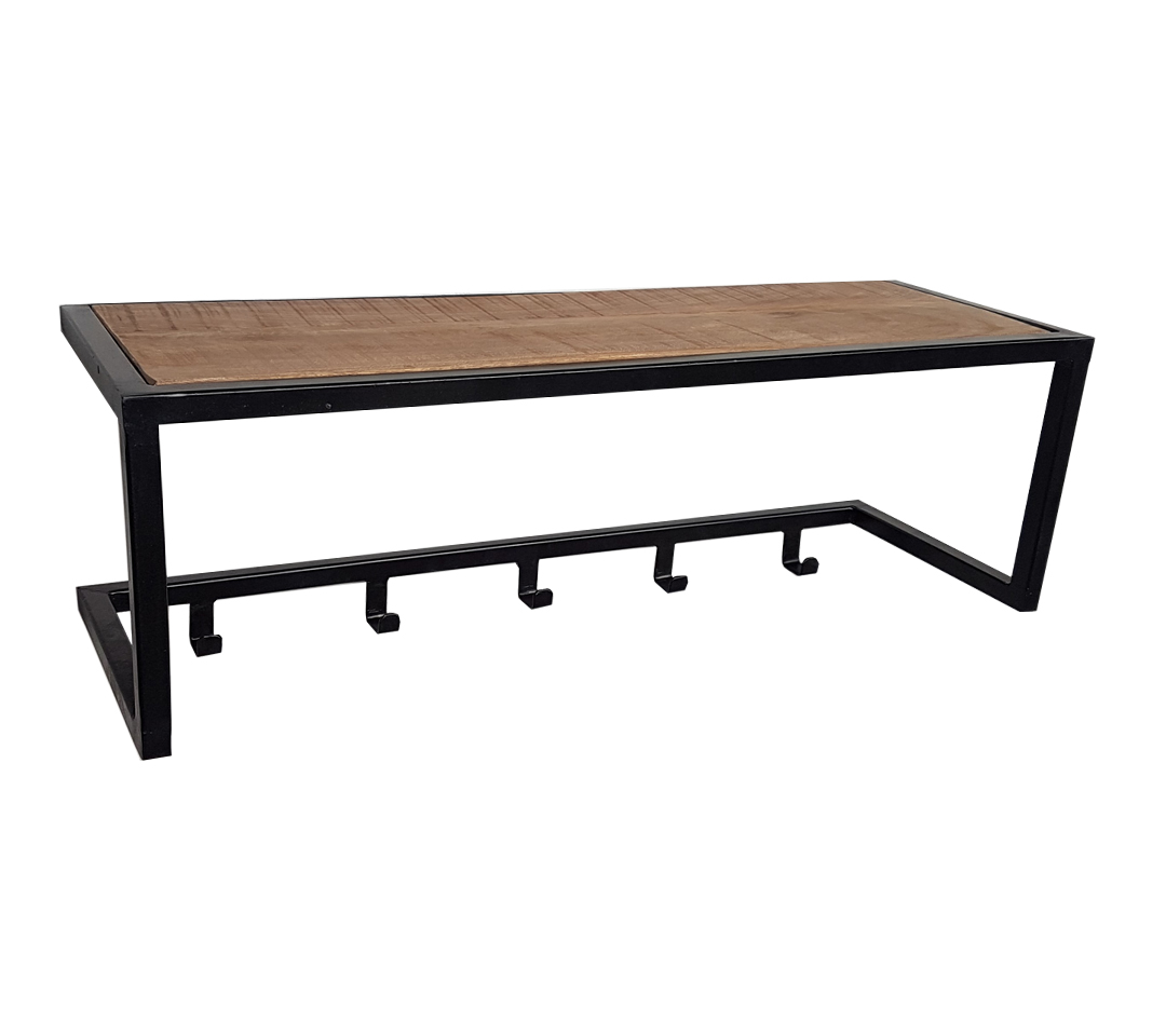 Brix - Kapstok Brix Abby - Mangohout en Gecoat Staal - 26x75x35