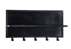 Brix - Kapstok Brix Caro Black - Mangohout / Gecoat Staal