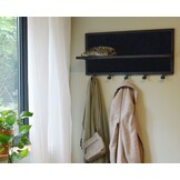 Brix - Kapstok Brix Caro Black - Mangohout / Gecoat Staal