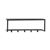 Brix - Kapstok Brix Abby Black - Mangohout / Gecoat Staal