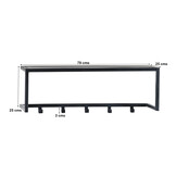 Brix - Kapstok Brix Abby Black - Mangohout / Gecoat Staal