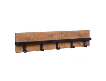 Brix - Kapstok Brix Ethan - Mangohout en Gecoat Staal - 6x75x15