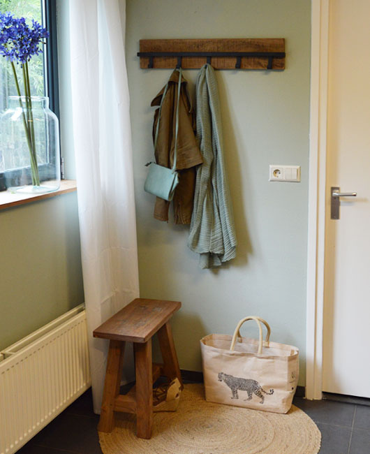 Brix - Kapstok Brix Ethan - Mangohout en Gecoat Staal - 6x75x15