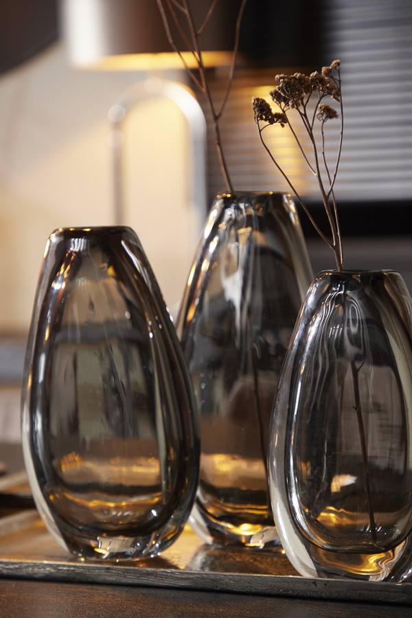 Light & Living - Vaas CALLA - 17x8x31.5cm - Grijs