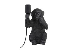 Light & Living - Tafellamp MONKEY  - 20x19.5x34cm - Zwart