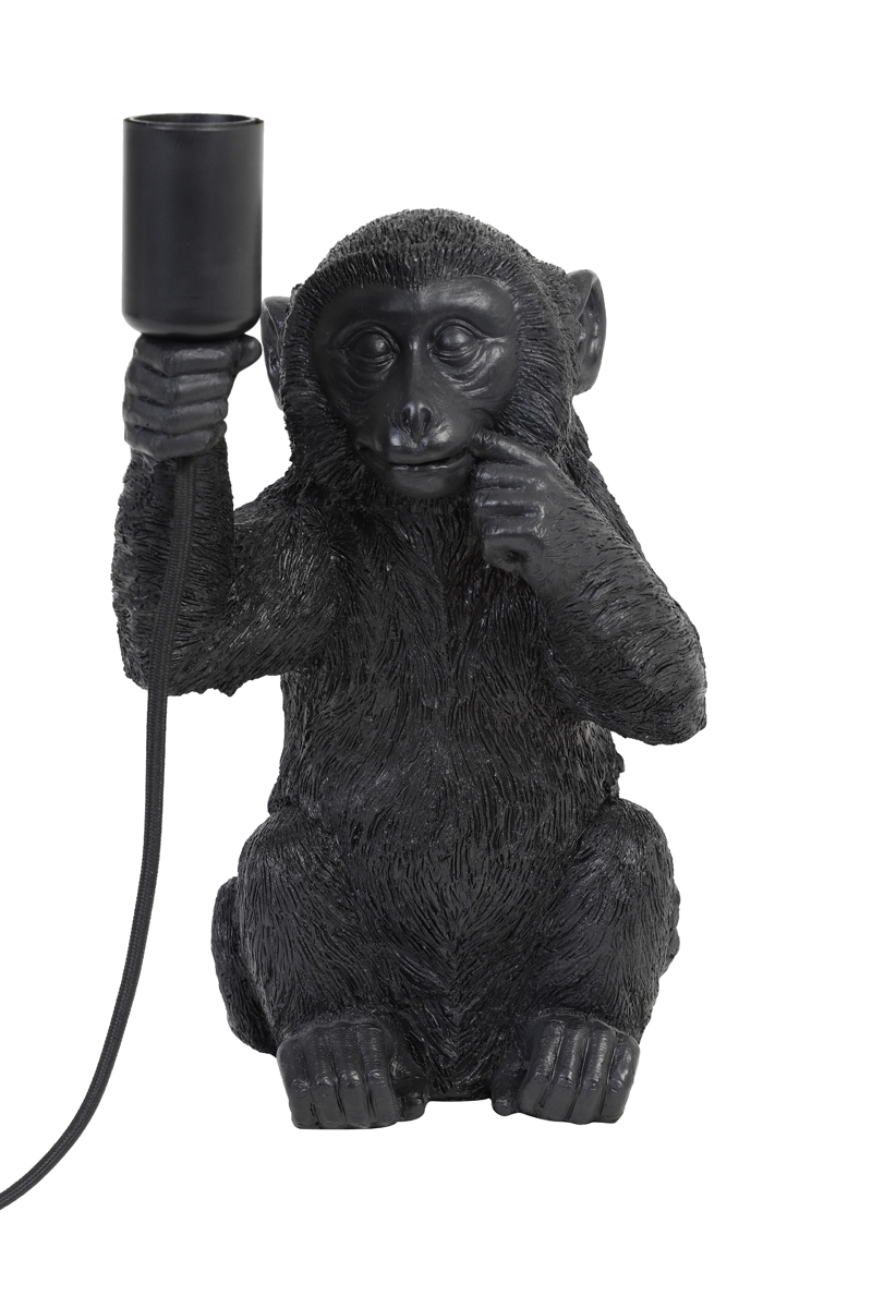 Light & Living - Tafellamp MONKEY  - 20x19.5x34cm - Zwart