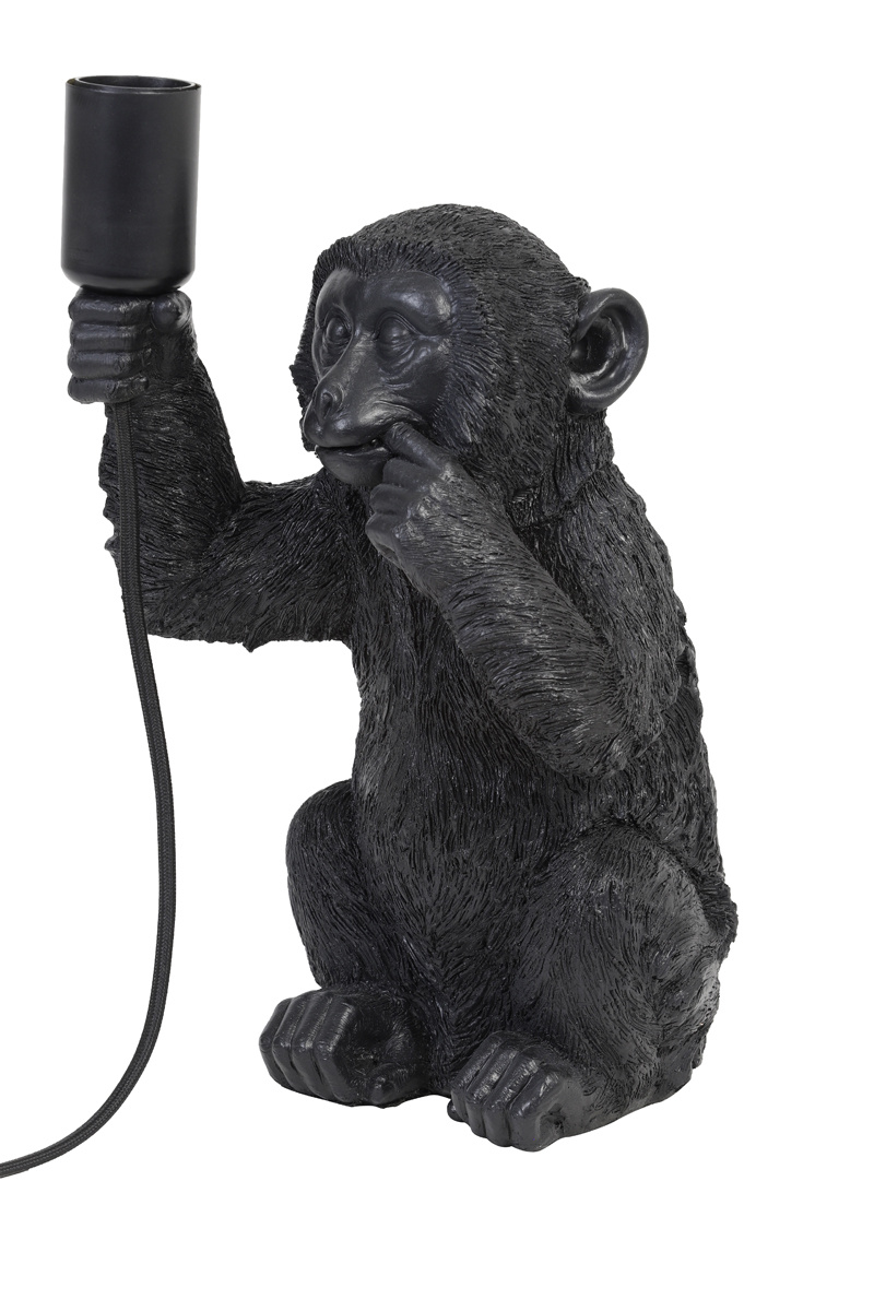 Light & Living - Tafellamp MONKEY  - 20x19.5x34cm - Zwart