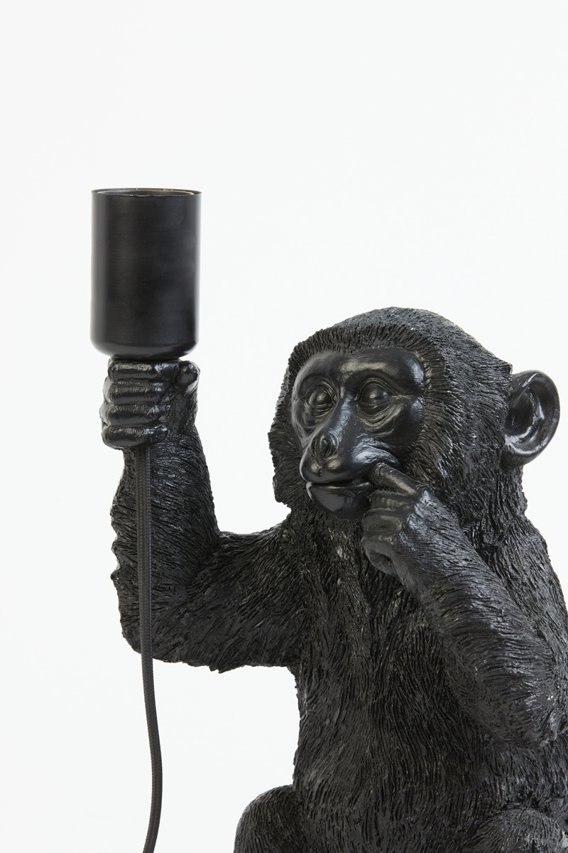 Light & Living - Tafellamp MONKEY  - 20x19.5x34cm - Zwart