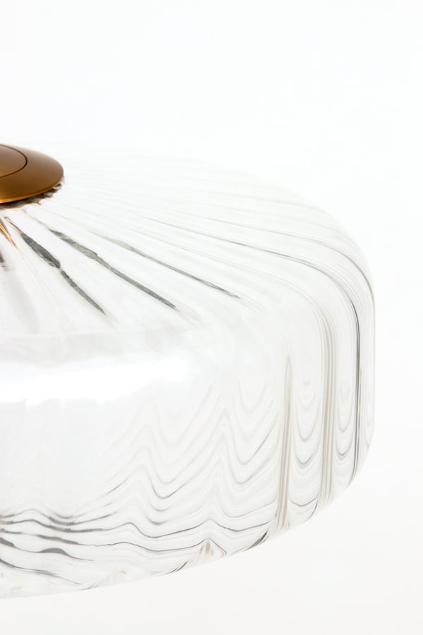 Light & Living - Hanglamp PLEAT - Ø40x17cm - Helder