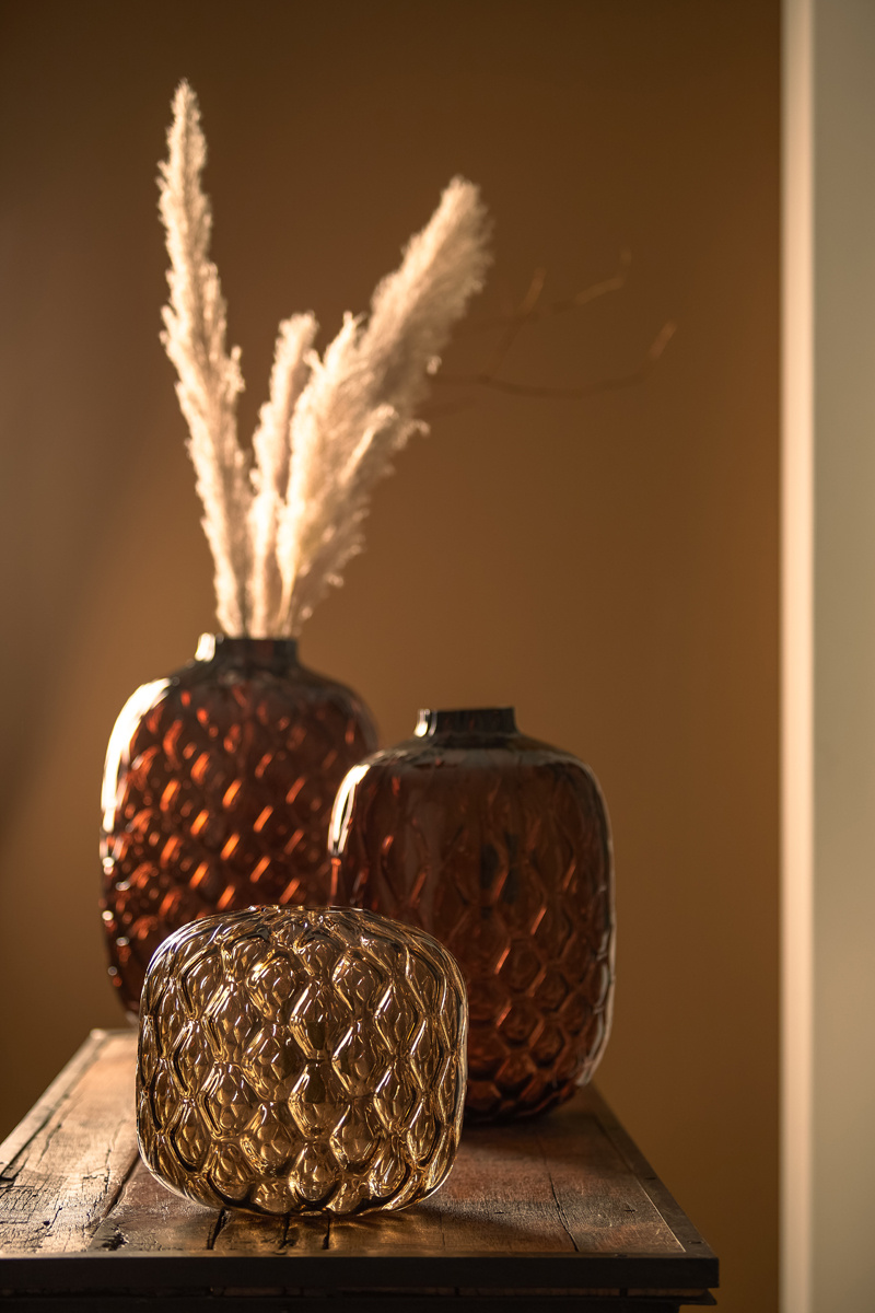 Light & Living - Vaas CARINO - Ø29x42cm - Bruin