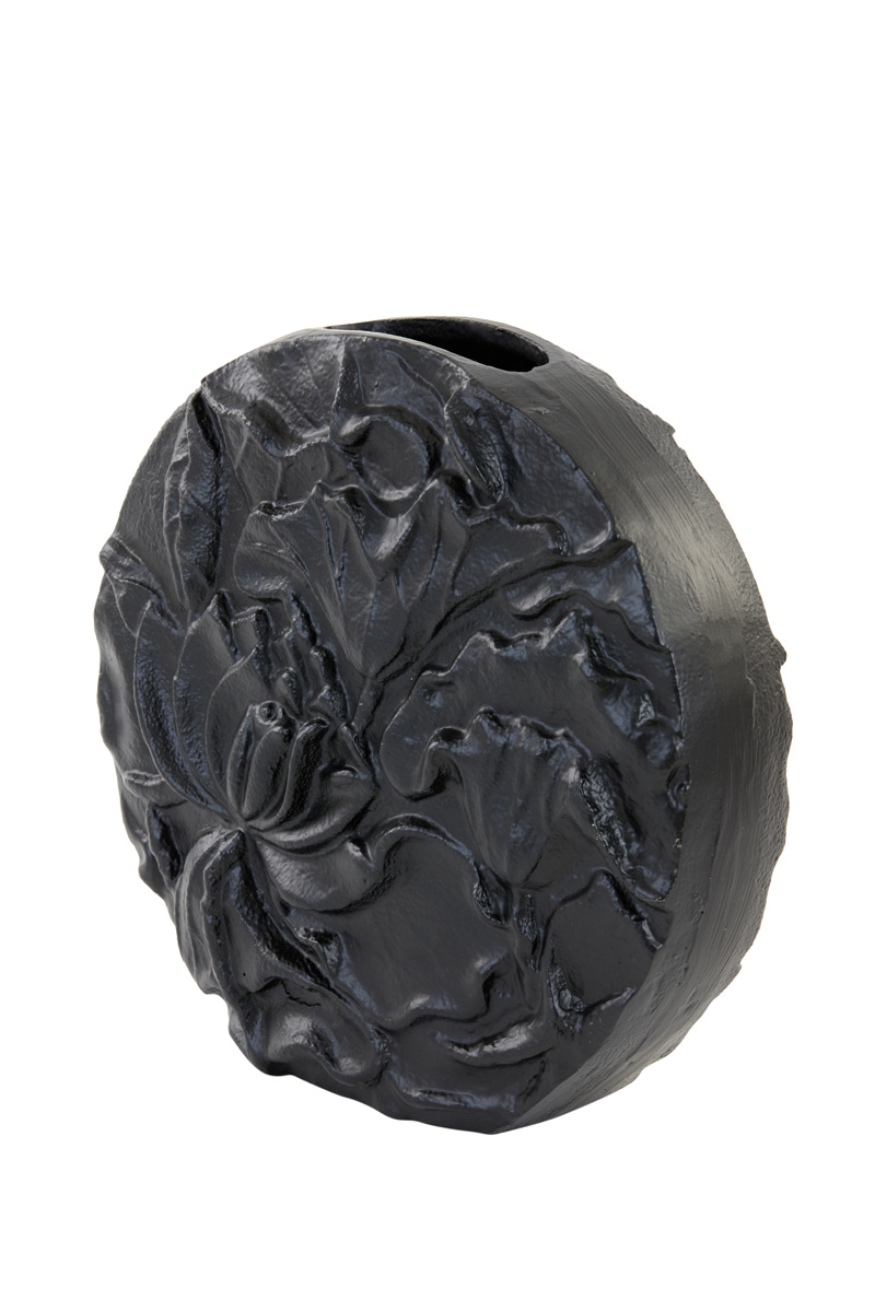 Light & Living - Vaas PALESA - 28x6x27cm - Zwart