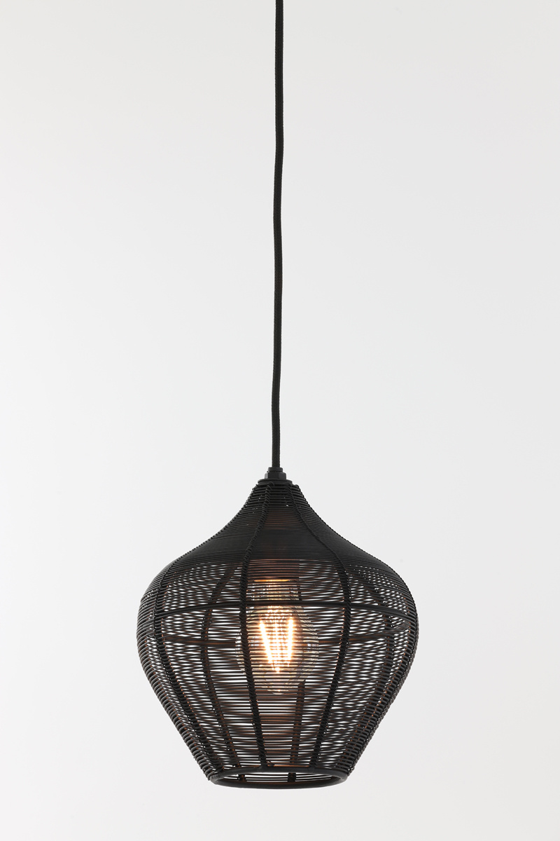 Light & Living - Hanglamp ALVARO - Ø20x22cm - Zwart